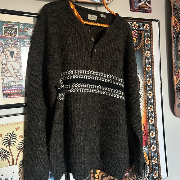 Ash creek trading - XL vintage sweater - olive - Picture 1 of 2